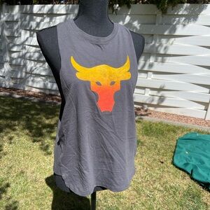 UA Project Rock Bull Tank Gray